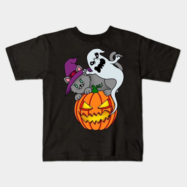 Pumpkin halloween Kids T-Shirt by albertosancami